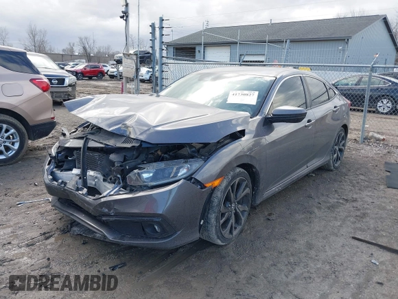 2020 Honda Civic Sedan Sport with VIN 2HGFC2F83LH540535, listed as a IAAI auction lot 41730827 with 80,648 mi miles. Bid and sale history available at carsss.com. Image 2.
