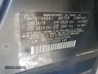 2019 Genesis G70 2.0T Advanced with VIN KMTG44LA5KU015394, listed as a Copart auction lot 81923194 with 128,676 mi miles and Salvage Title. Bid and sale history available at carsss.com. Image 12.