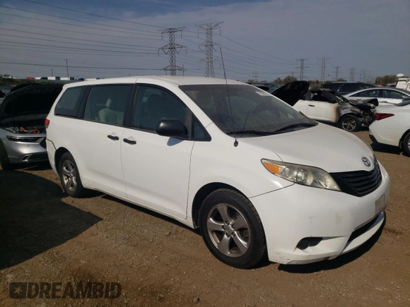 2013 Toyota Sienna L with VIN 5TDZK3DC7DS330924, listed as a Copart auction lot 75035774 with 153,550 mi miles and Salvage Title. Bid and sale history available at carsss.com. Image 4.
