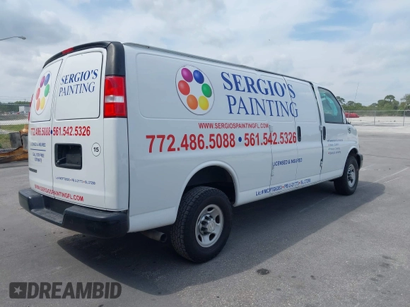 2020 Chevrolet Express Cargo with VIN 1GCWGBFP7L1118907, listed as a IAAI auction lot 41725301 with 83,978 mi miles and . Bid and sale history available at DreamBid. Image 4.