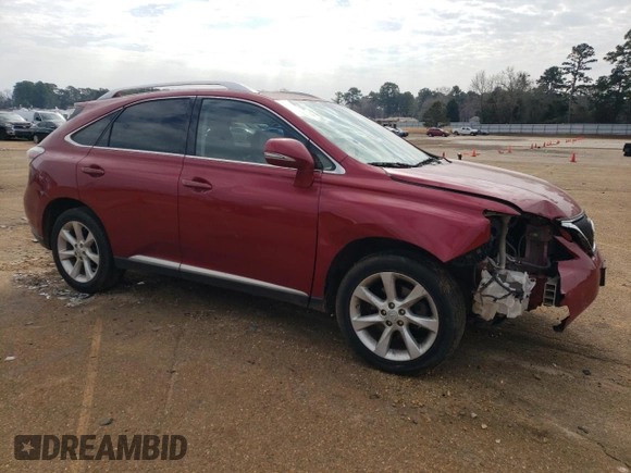 2012 Lexus RX 350 with VIN JTJZK1BA0C2412793, listed as a Copart auction lot 45292985 with 276,510 mi miles and Salvage Title. Bid and sale history available at DreamBid. Image 4.