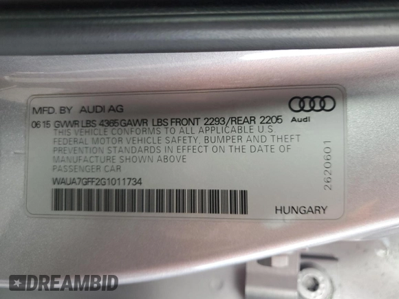 2016 Audi A3 1.8T Premium with VIN WAUA7GFF2G1011734, listed as a Copart auction lot 68144883 with 69,000 mi miles. Bid and sale history available at carsss.com. Image 12.