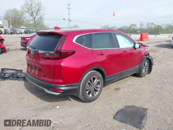 2022 Honda CR-V EX with VIN 7FARW1H58NE002751, listed as a IAAI auction lot 42008645 with 20,518 mi miles. Bid and sale history available at carsss.com. Image 4.