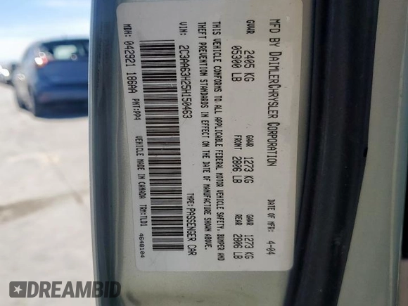 2005 Chrysler 300 with VIN 2C3AA63H25H150463, listed as a Copart auction lot 49627335 with 344,697 mi miles and Clean Title. Bid and sale history available at carsss.com. Image 12.