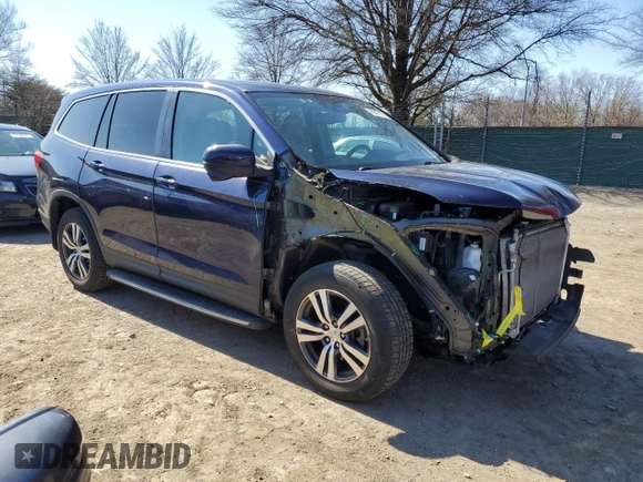 2018 Honda Pilot EX-L with VIN 5FNYF6H69JB044322, listed as a Copart auction lot 48287155 with 61,096 mi miles and Salvage title. Bid and sale history available at DreamBid. Image 4.