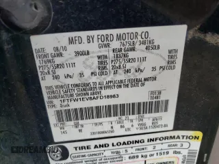 2010 Ford F-150 XL with VIN 1FTFW1EV8AFD18983, listed as a Copart auction lot 47315985 with 212,799 mi miles and Salvage Title. Bid and sale history available at carsss.com. Image 14.