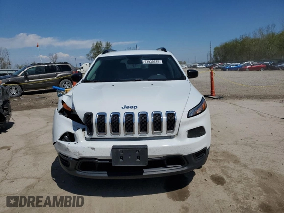 2016 Jeep Cherokee Sport with VIN 1C4PJMAB7GW175789, listed as a Copart auction lot 53930585 with 150,860 mi miles and Salvage title. Bid and sale history available at DreamBid. Image 5.