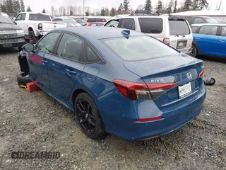 2025 Honda Civic Sedan Hybrid Sport with VIN 2HGFE4F84SH323984, listed as a IAAI auction lot 41602995 with 63 mi miles. Bid and sale history available at carsss.com. Image 3.