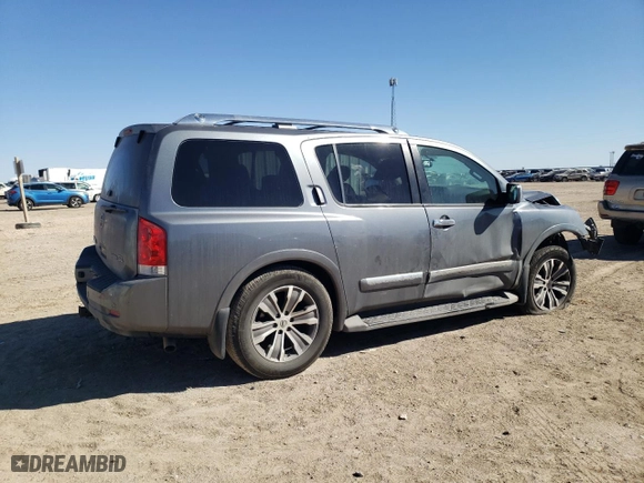 2015 Nissan Armada SV with VIN 5N1BA0ND5FN602112, listed as a Copart auction lot 46582665 with NaN miles and Salvage Title. Bid and sale history available at carsss.com. Image 3.