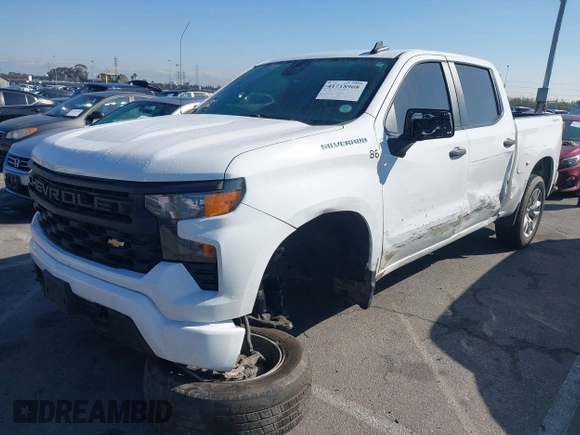 2022 Chevrolet Silverado 1500 Custom with VIN 1GCPDBEK2NZ627732, listed as a IAAI auction lot 41718968 with 1 mi miles. Bid and sale history available at carsss.com. Image 17.