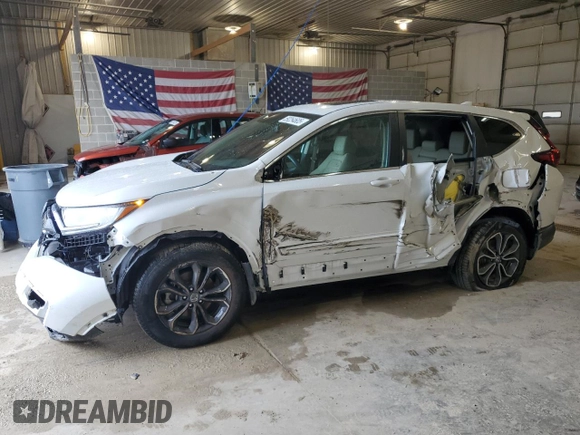 2020 Honda CR-V EX-L z VIN 5J6RW2H84LL021264, wystawiony jako Copart lot #59254605 z przebiegiem 42 578 mil mil oraz Szkoda całkowita • Salvage title. Historia ofert i sprzedaży dostępna na DreamBid. Obrazek 1.