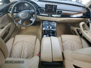 2017 Audi A8 Sport with VIN WAU43AFD0HN002058, listed as a Copart auction lot 53180585 with 95,436 mi miles and Salvage title. Bid and sale history available at DreamBid. Image 8.
