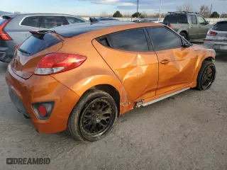 2016 Hyundai Veloster Turbo with VIN KMHTC6AE2GU285512, listed as a Copart auction lot 48578075 with 0 mi miles and Non Repairable. Bid and sale history available at carsss.com. Image 3.