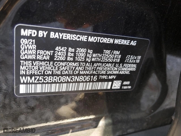 2022 MINI Countryman Cooper S with VIN WMZ53BR08N3N80616, listed as a Copart auction lot 84023644 with 43013 miles and Salvage Title. Bid and sale history available at carsss.com. Image 12.