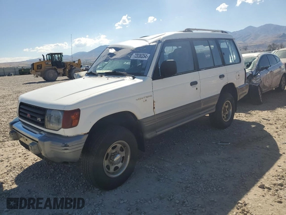 1995 Mitsubishi Montero z VIN JA4MR41H3SJ004800, wystawiony jako Copart lot #72036354 z przebiegiem 209 635 mil mil oraz Szkoda całkowita • Salvage title. Historia ofert i sprzedaży dostępna na DreamBid. Obrazek 1.