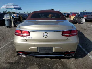 2019 Mercedes-Benz S-Class S 560 with VIN WDDXK8DB7KA038850, listed as a Copart auction lot 45124985 with 0 mi miles and Salvage Title. Bid and sale history available at carsss.com. Image 6.