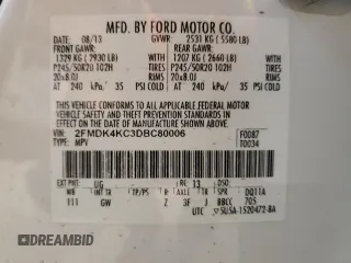2013 Ford Edge Limited with VIN 2FMDK4KC3DBC80006, listed as a Copart auction lot 47357695 with 142,767 mi miles and Salvage Title. Bid and sale history available at carsss.com. Image 13.