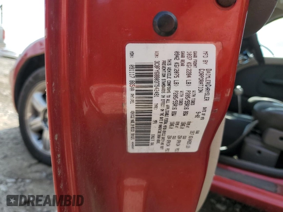 2003 Chrysler PT Cruiser Limited with VIN 3C8FY68B03T542491, listed as a Copart auction lot 53605315 with 105,912 mi miles and Salvage title. Bid and sale history available at DreamBid. Image 12.