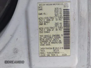 2016 Nissan NV SV z VIN 1N6BF0KM3GN816119, wystawiony jako IAAI lot #42559724 z przebiegiem 77 439 mil mil oraz . Historia ofert i sprzedaży dostępna na DreamBid. Obrazek 9.