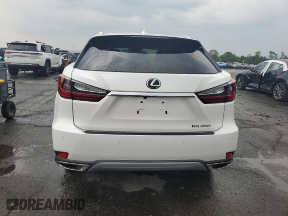 2020 Lexus RX 350 with VIN 2T2HZMDA1LC228727, listed as a Copart auction lot 60271385 with 37,776 mi miles and Salvage title. Bid and sale history available at DreamBid. Image 6.