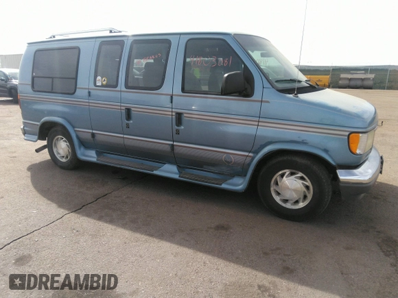 1994 Ford Econoline Cargo with VIN 1FDEE14N5RHC02152, listed as a IAAI auction lot 41803081 with 132,453 mi miles and . Bid and sale history available at carsss.com. Image 1.