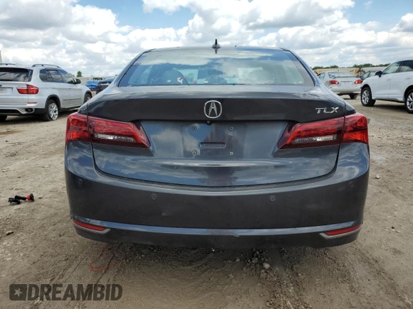 2015 Acura TLX Advance with VIN 19UUB2F71FA013663, listed as a Copart auction lot 58740755 with 102,031 mi miles and Salvage title. Bid and sale history available at DreamBid. Image 6.