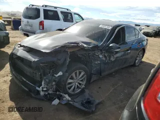 2015 Infiniti Q50 Premium with VIN JN1BV7AR0FM412875, listed as a Copart auction lot 46686165 with 108,431 mi miles and Salvage Title. Bid and sale history available at carsss.com. Image 1.