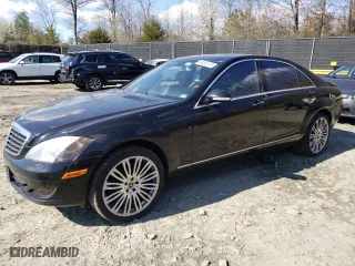 2007 Mercedes-Benz S-Class 5.5L V8 with VIN WDDNG86X07A140743, listed as a Copart auction lot 49388175 with 151,797 mi miles and Salvage Title. Bid and sale history available at carsss.com. Image 1.
