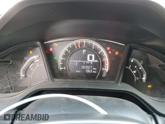 2016 Honda Civic Sedan LX with VIN 19XFC2F50GE232356, listed as a Copart auction lot 43615245 with 53,557 mi miles and Salvage Title. Bid and sale history available at carsss.com. Image 9.