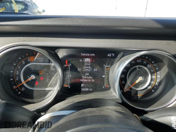 2023 Jeep Wrangler Sport with VIN 1C4HJXDG4PW520953, listed as a Copart auction lot 78022224 with 34,588 mi miles and Salvage Title. Bid and sale history available at DreamBid. Image 9.