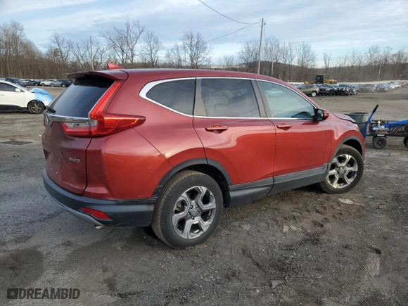 2019 Honda CR-V EX with VIN 2HKRW2H57KH635630, listed as a Copart auction lot 50453585 with 38,338 mi miles and Salvage Title. Bid and sale history available at carsss.com. Image 3.