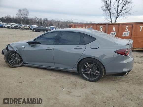 2025 Acura TLX w/A-Spec Package with VIN 19UUB6F56SA000665, listed as a Copart auction lot 45794825 with 2,885 mi miles and Salvage Title. Bid and sale history available at DreamBid. Image 2.