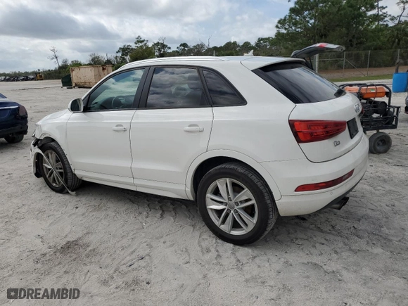 2017 Audi Q3 Premium with VIN WA1BCCFS0HR015478, listed as a Copart auction lot 45694475 with 44,679 mi miles and Salvage Title. Bid and sale history available at carsss.com. Image 2.