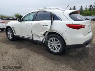 2017 Infiniti QX70 with VIN JN8CS1MW6HM410547, listed as a Copart auction lot 55071474 with 101,911 mi miles and Salvage Title. Bid and sale history available at carsss.com. Image 2.