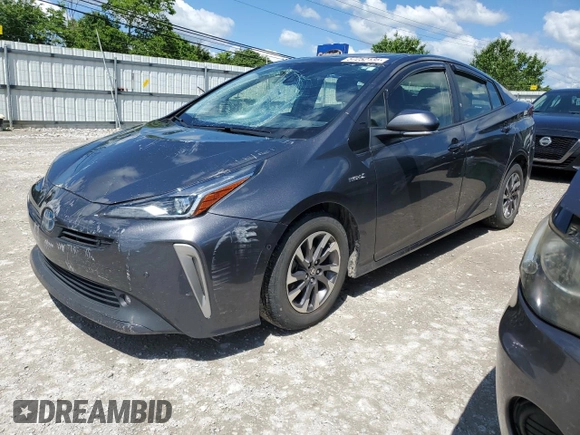 2022 Toyota Prius L Eco with VIN JTDKAMFU3N3155879, listed as a Copart auction lot 57252135 with 45,370 mi miles and Salvage title. Bid and sale history available at DreamBid. Image 1.