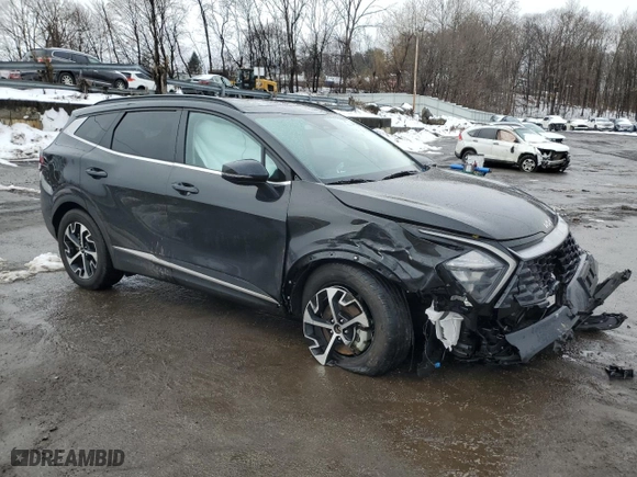2023 Kia Sportage Hybrid EX with VIN KNDPVCAG4P7056182, listed as a Copart auction lot 45242385 with 33,893 mi miles and Salvage Title. Bid and sale history available at carsss.com. Image 4.
