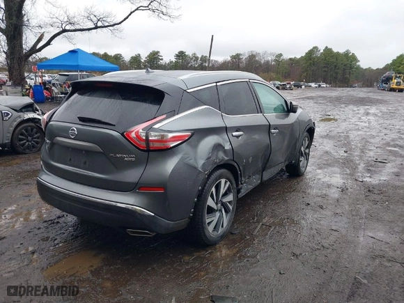 2015 Nissan Murano SV with VIN 5N1AZ2MH6FN258164, listed as a IAAI auction lot 41956754 with 84,614 mi miles. Bid and sale history available at carsss.com. Image 4.