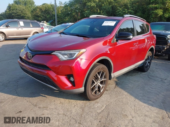 2018 Toyota RAV4 SE with VIN 2T3JFREV3JW836149, listed as a IAAI auction lot 42672854 with 55,388 mi miles and . Bid and sale history available at DreamBid. Image 2.