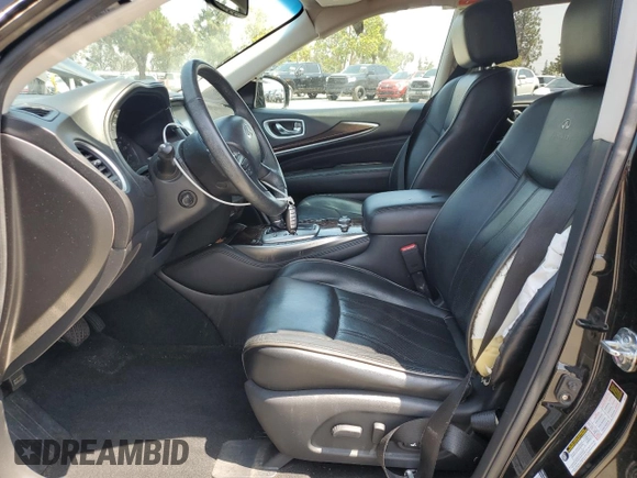2014 Infiniti QX60 with VIN 5N1AL0MN5EC503803, listed as a Copart auction lot 59817765 with 106,968 mi miles and Salvage title. Bid and sale history available at DreamBid. Image 7.