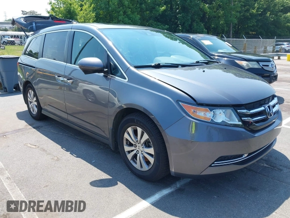 2014 Honda Odyssey EX-L with VIN 5FNRL5H63EB073585, listed as a IAAI auction lot 42673004 with 119,971 mi miles and . Bid and sale history available at DreamBid. Image 1.