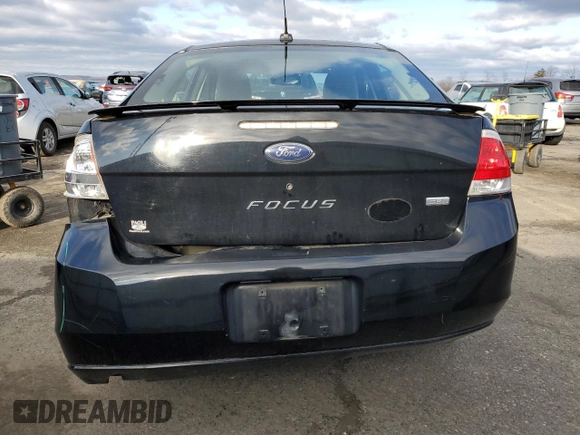 2008 Ford Focus SE with VIN 1FAHP35N18W152677, listed as a Copart auction lot 51209385 with 108,000 mi miles and Salvage Title. Bid and sale history available at carsss.com. Image 6.