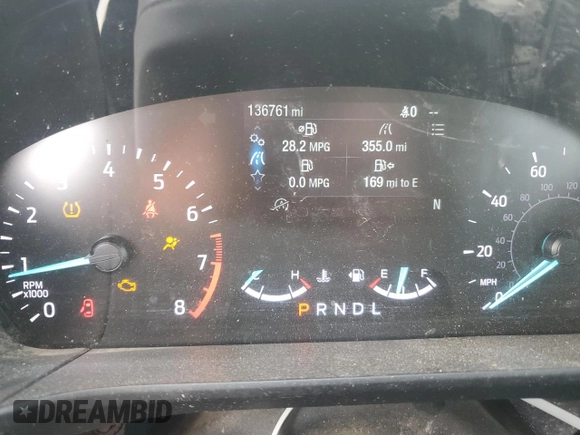 2020 Ford Escape S with VIN 1FMCU0F69LUA22424, listed as a Copart auction lot 57398275 with 136,761 mi miles and Salvage title. Bid and sale history available at DreamBid. Image 9.