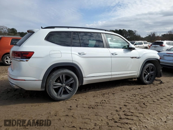2021 Volkswagen Atlas SE with VIN 1V2PR2CAXMC568005, listed as a Copart auction lot 43013455 with 58,736 mi miles and Salvage title. Bid and sale history available at DreamBid. Image 3.