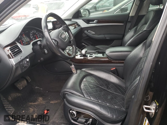2015 Audi A8 4.0T with VIN WAUJ2AFD3FN024977, listed as a Copart auction lot 39952623 with 102,365 mi miles and . Bid and sale history available at DreamBid. Image 7.