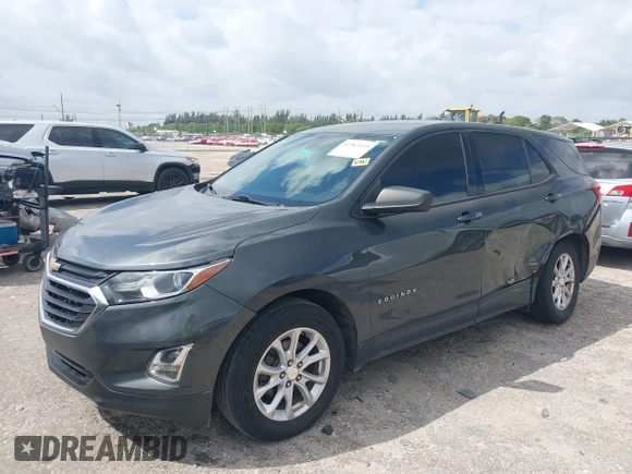 2019 Chevrolet Equinox LS with VIN 3GNAXHEV6KS653809, listed as a IAAI auction lot 41963115 with 127,724 mi miles. Bid and sale history available at carsss.com. Image 2.