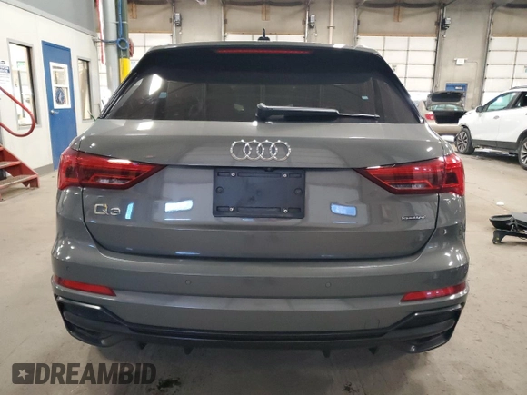 2020 Audi Q3 S line Premium with VIN WA1DECF36L1008005, listed as a Copart auction lot 85066374 with 77,190 mi miles and Salvage Title. Bid and sale history available at carsss.com. Image 6.