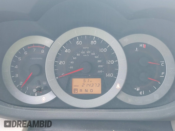 2012 Toyota RAV4 with VIN 2T3JF4DV2CW198418, listed as a IAAI auction lot 41865195 with 214,373 mi miles. Bid and sale history available at carsss.com. Image 7.