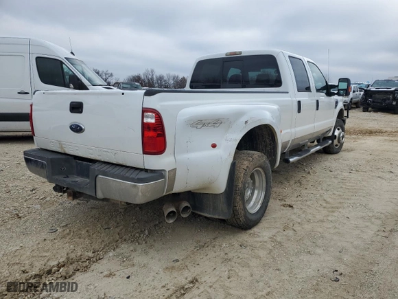 2008 Ford Super Duty F-350 DRW XL with VIN 1FTWW33R68EA18232, listed as a Copart auction lot 66280064 with 0 mi miles and Salvage Title. Bid and sale history available at carsss.com. Image 4.