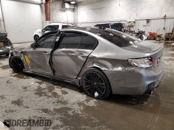 2019 BMW M5 with VIN WBSJF0C50KB447597, listed as a Copart auction lot 45179115 with 40,600 mi miles and Salvage Title. Bid and sale history available at carsss.com. Image 2.