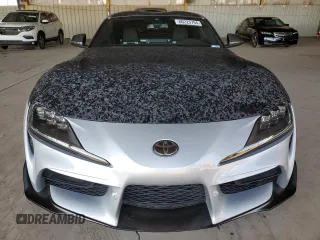 2021 Toyota GR Supra 2.0 with VIN WZ1DB2C04MW041237, listed as a Copart auction lot 80223794 with 24,603 mi miles and Salvage Title. Bid and sale history available at carsss.com. Image 5.